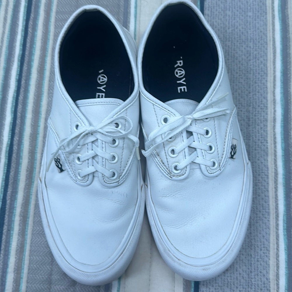 White leather Straye shoes size 8